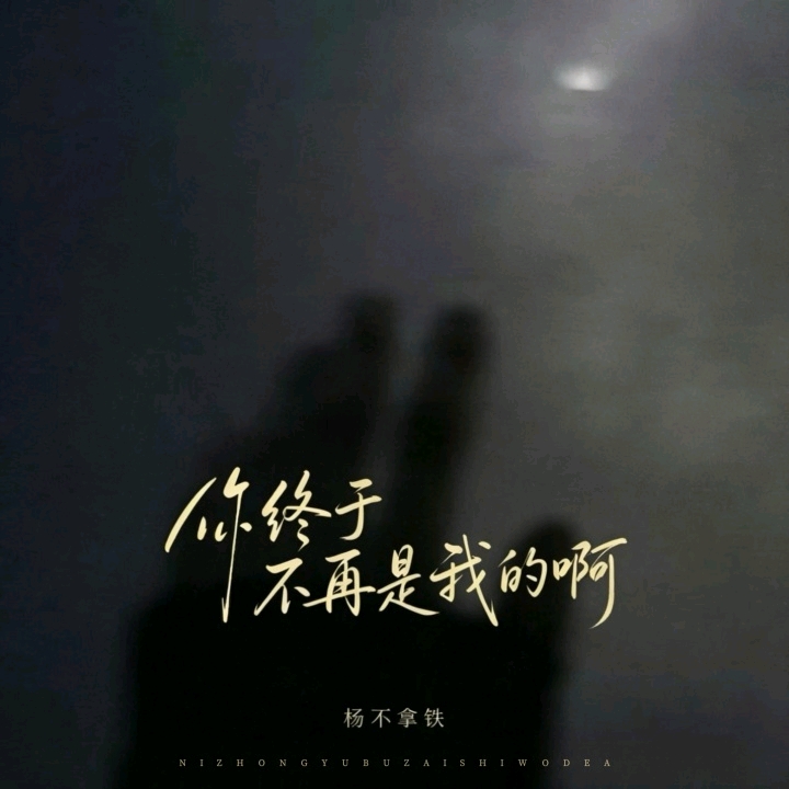 你终于不再是我的啊